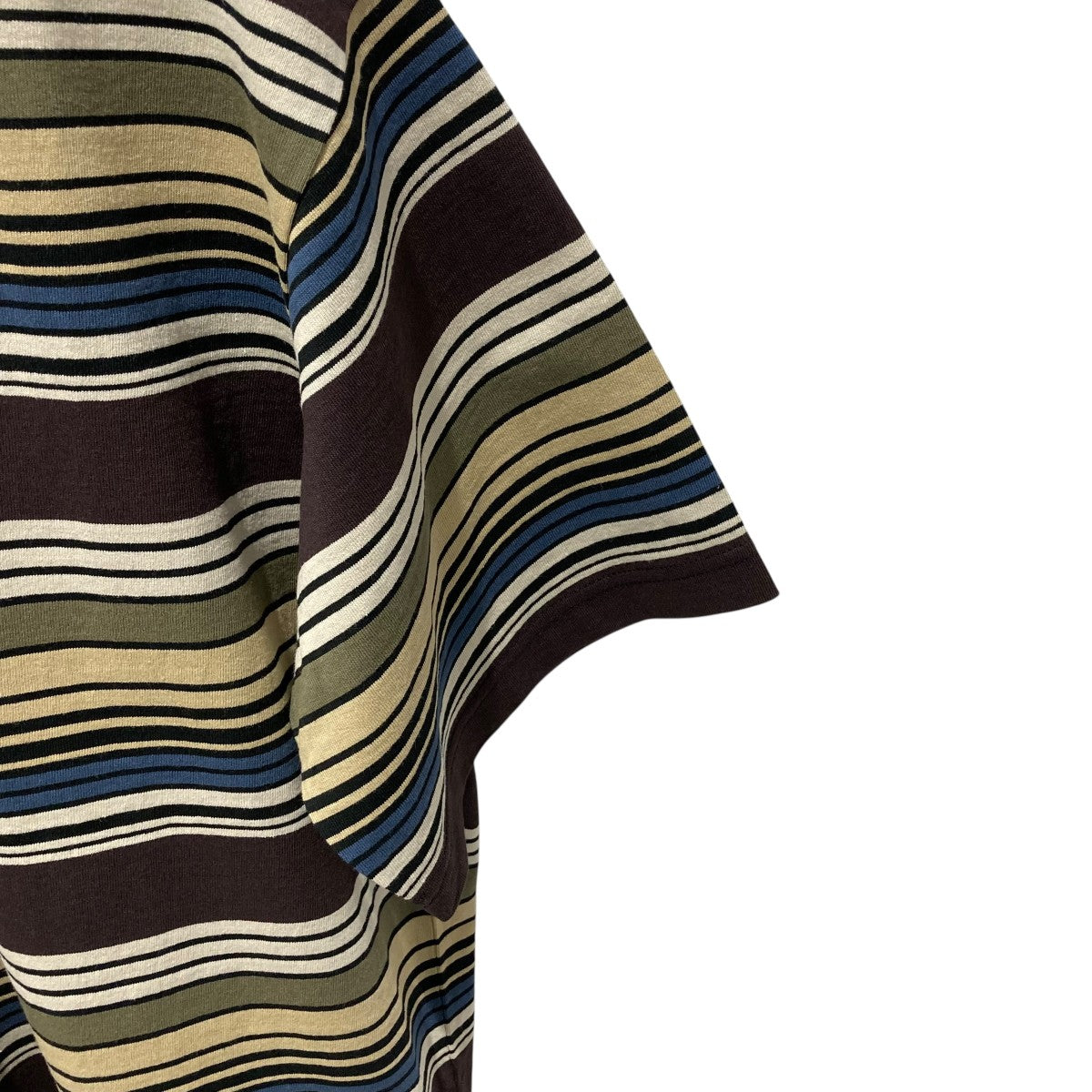 sacai 26SSボーダーハーフジップTシャツ26-03984M 古着・中古-4枚目のアイテム画像