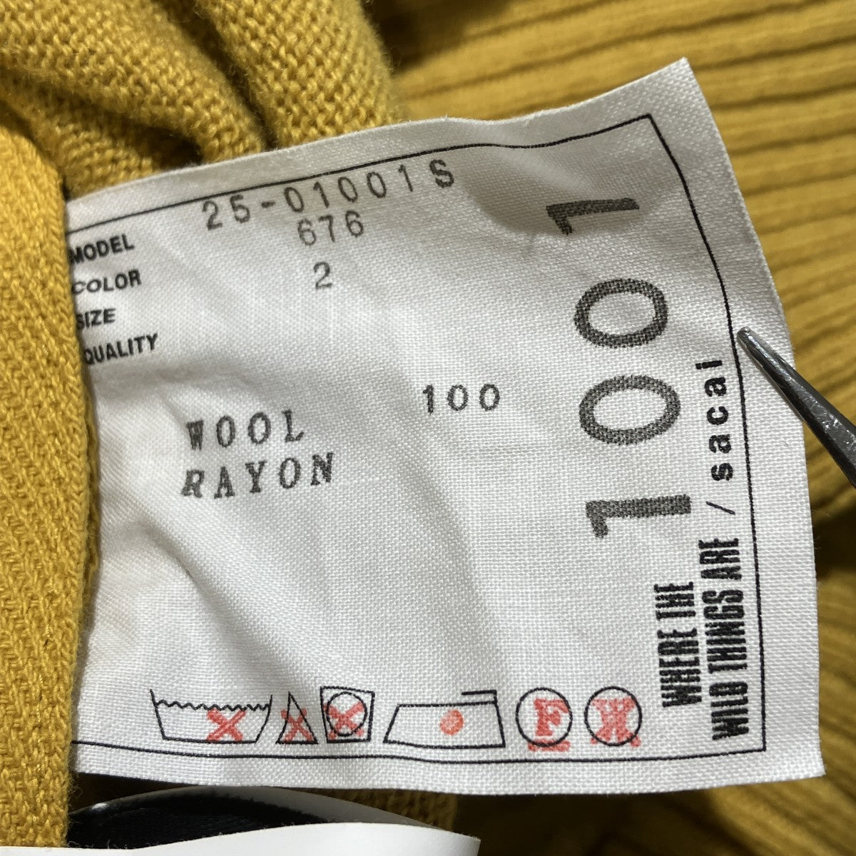 25AWWHERE THE WILD THINGS ARE Wool Knit長袖ニット25-01001S