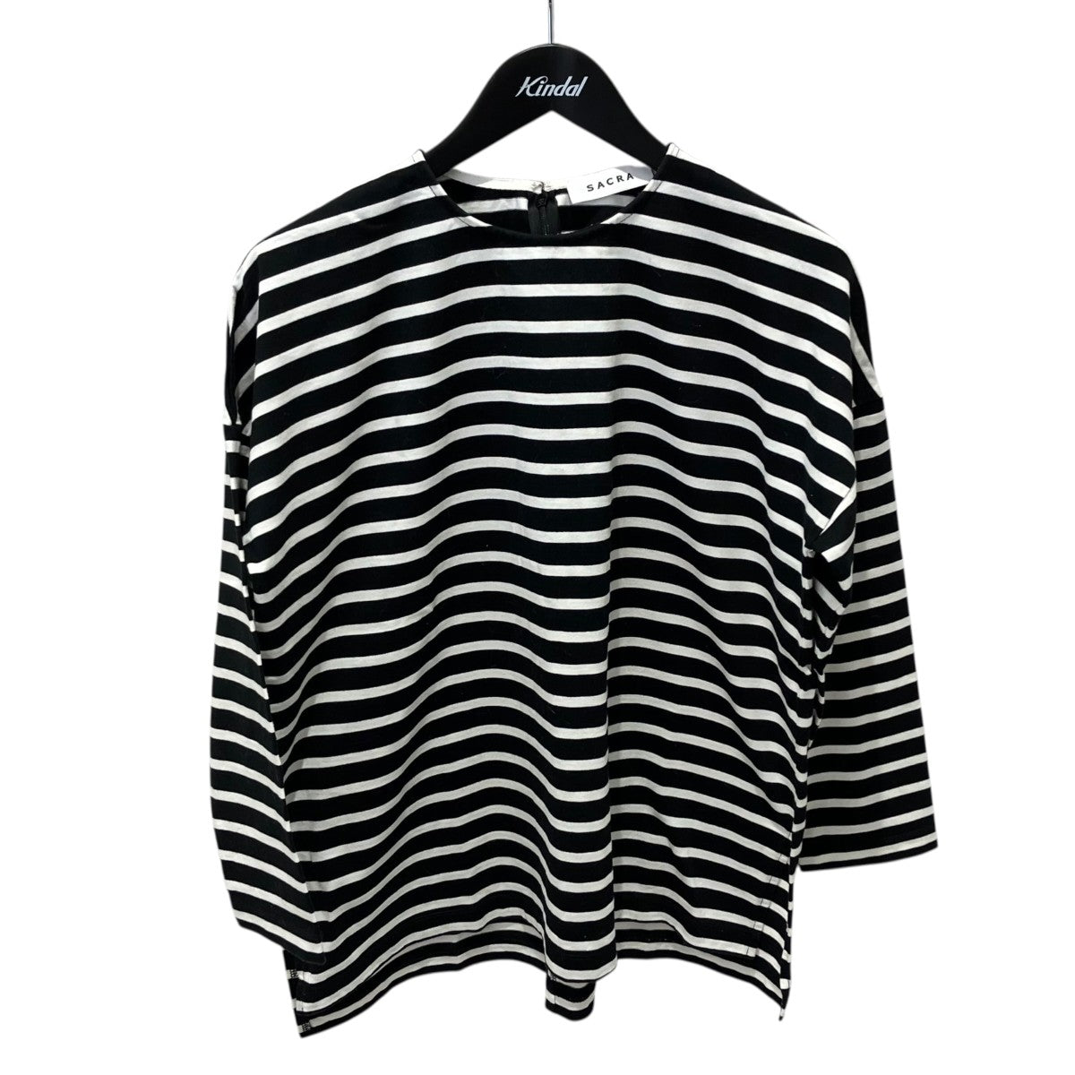 SACRA EX．FINE COTTON BORDER TOP長袖カットソー122544091 古着・中古-1枚目のアイテム画像