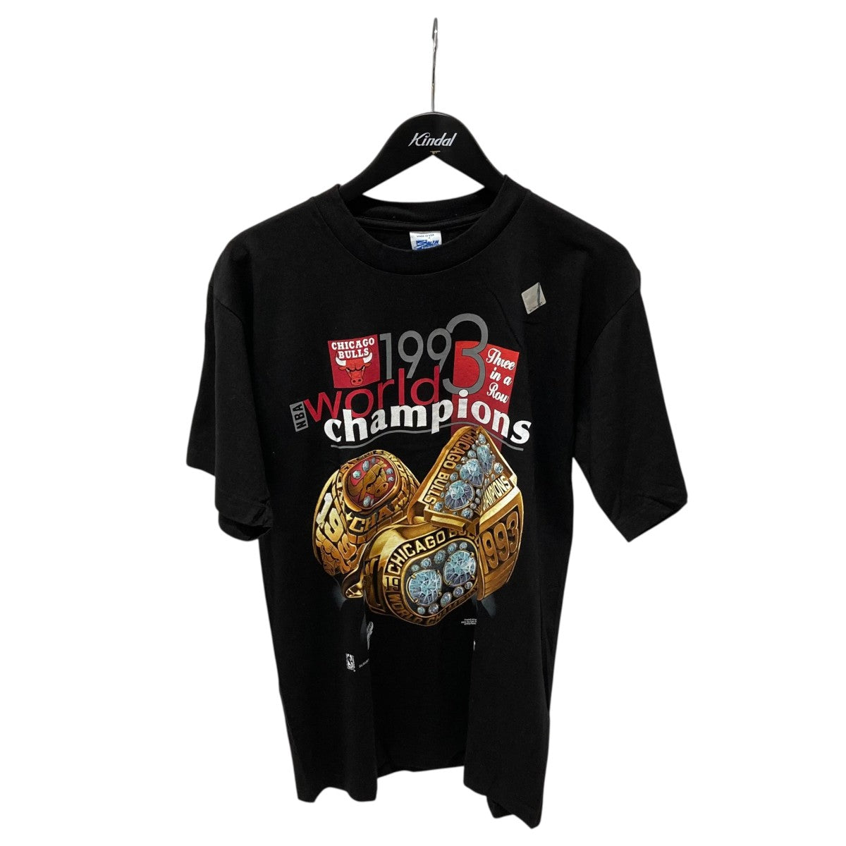 USED 90s シカゴブルズ3連覇記念プリント半袖Tシャツ 古着・中古-1枚目のアイテム画像