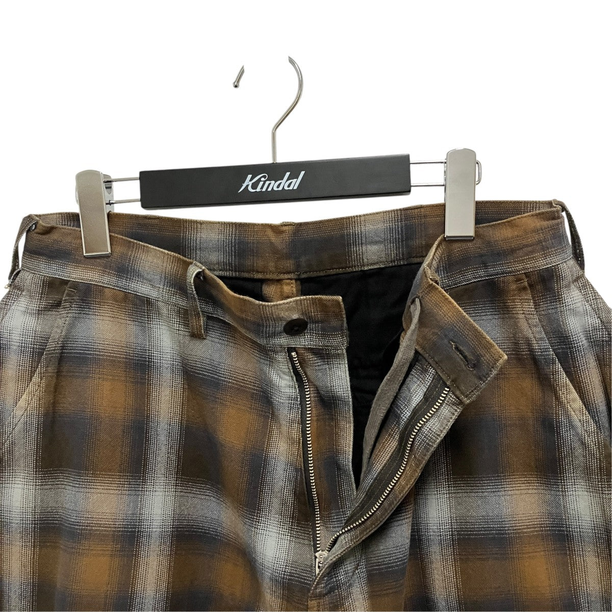 SSZ 21AWRAPOMBRE PANTSチェックワイドパンツ11-24-3156-139 古着・中古-3枚目のアイテム画像