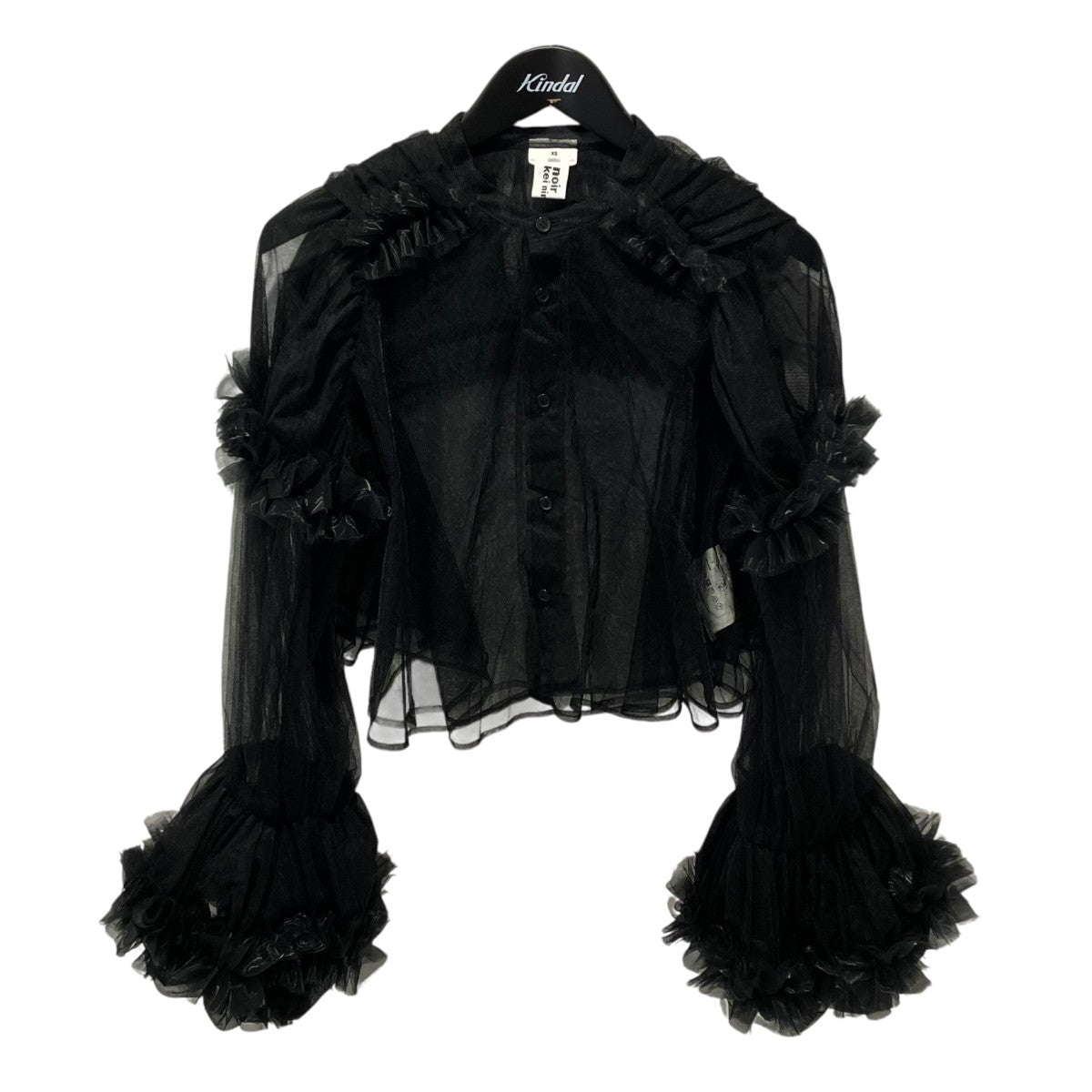 noir kei ninomiya 23SSチュールブラウス長袖ブラウス3K-B007 古着・中古-1枚目のアイテム画像