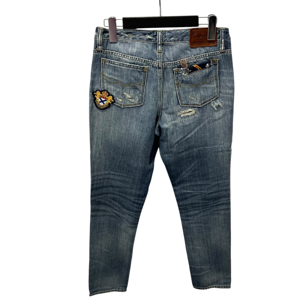POLO RALPH LAUREN Boy friend SKINNY ワッペンデニムパンツ313561571001 古着・中古-2枚目のアイテム画像