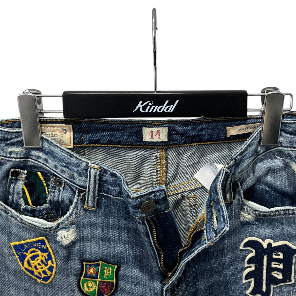 POLO RALPH LAUREN Boy friend SKINNY ワッペンデニムパンツ313561571001 古着・中古-3枚目のアイテム画像