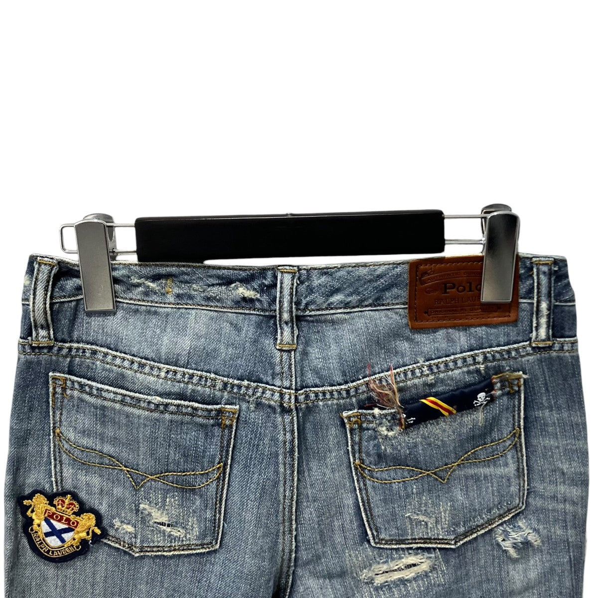 POLO RALPH LAUREN Boy friend SKINNY ワッペンデニムパンツ313561571001 古着・中古-5枚目のアイテム画像
