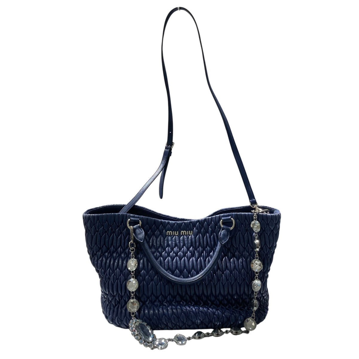 MIU MIU ナッパクリスタル マテラッセショルダーバッグ 古着・中古-1枚目のアイテム画像