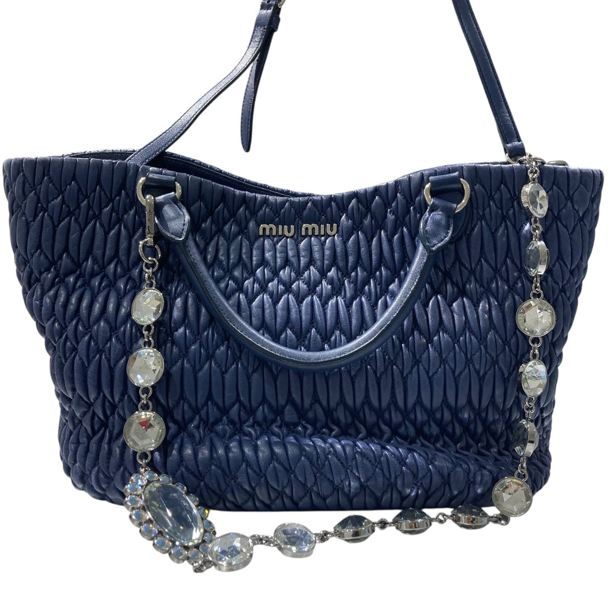 MIU MIU ナッパクリスタル マテラッセショルダーバッグ 古着・中古-2枚目のアイテム画像
