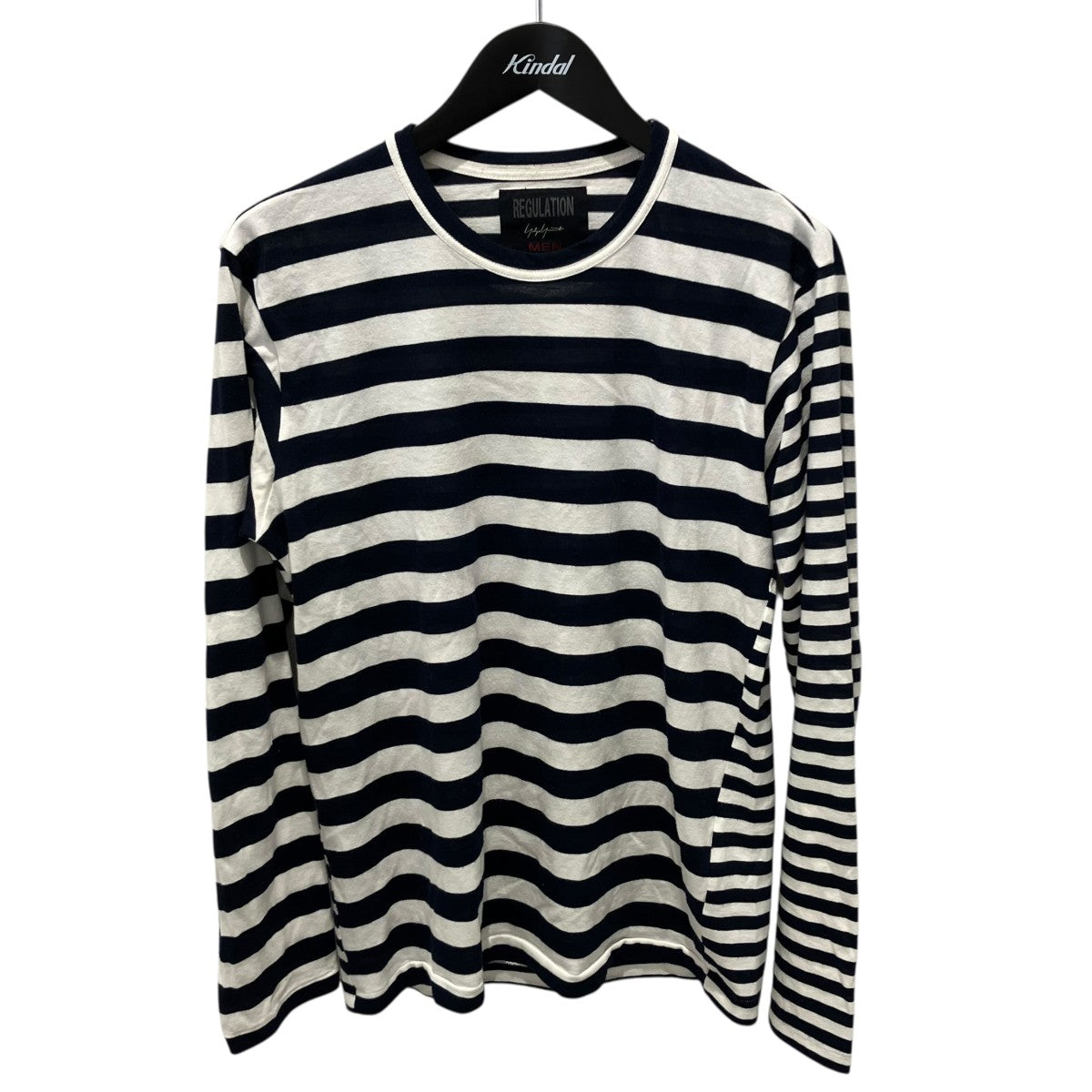 REGULATION yohji yamamoto pour homme 14AWボーダー切り替えデザインTシャツ長袖カットソーHF-T57-080 古着・中古-1枚目のアイテム画像