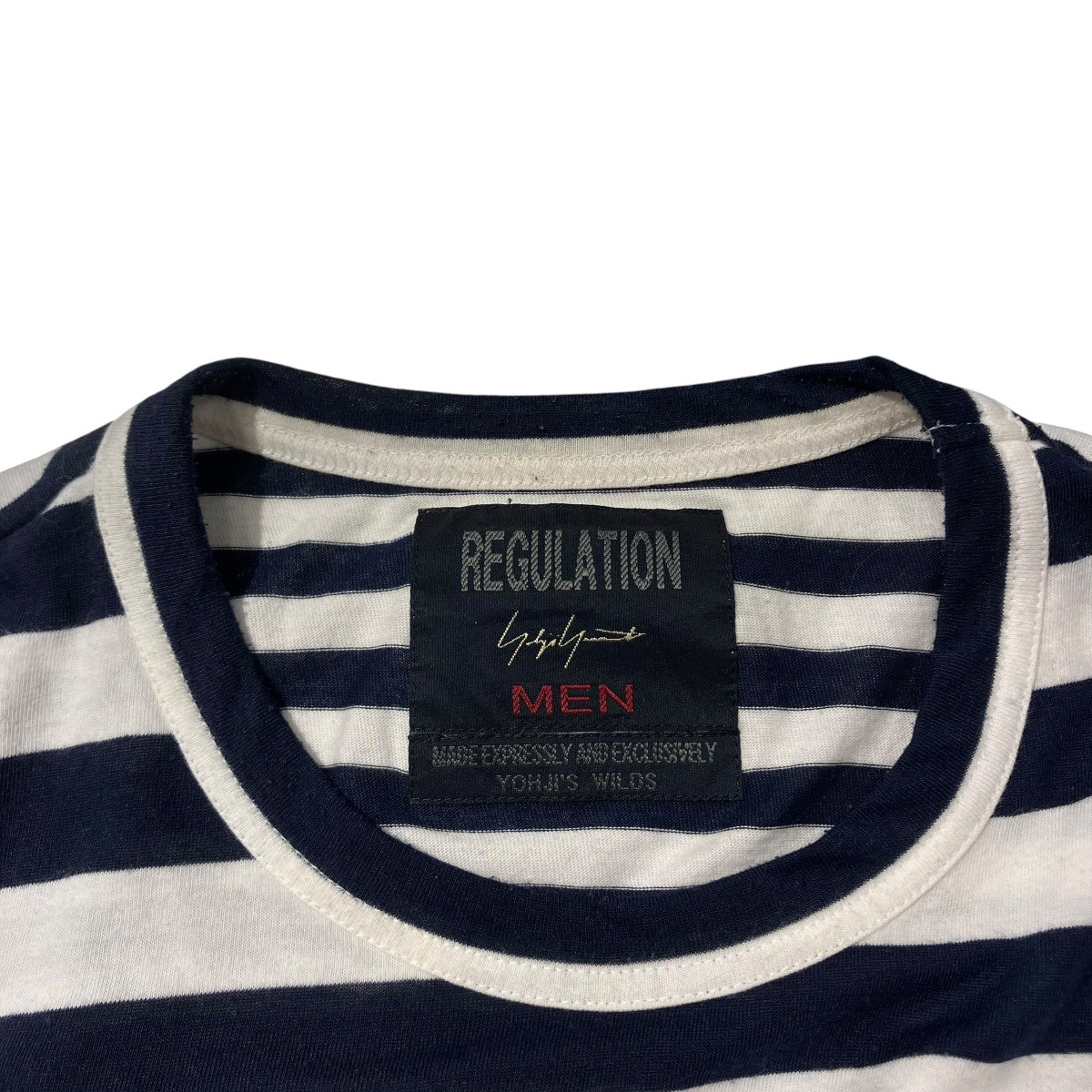 REGULATION yohji yamamoto pour homme 14AWボーダー切り替えデザインTシャツ長袖カットソーHF-T57-080 古着・中古-6枚目のアイテム画像