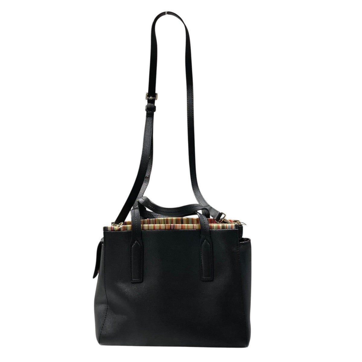 Paul Smith cross over stripe trim hand bagハンドバッグ 古着・中古-2枚目のアイテム画像