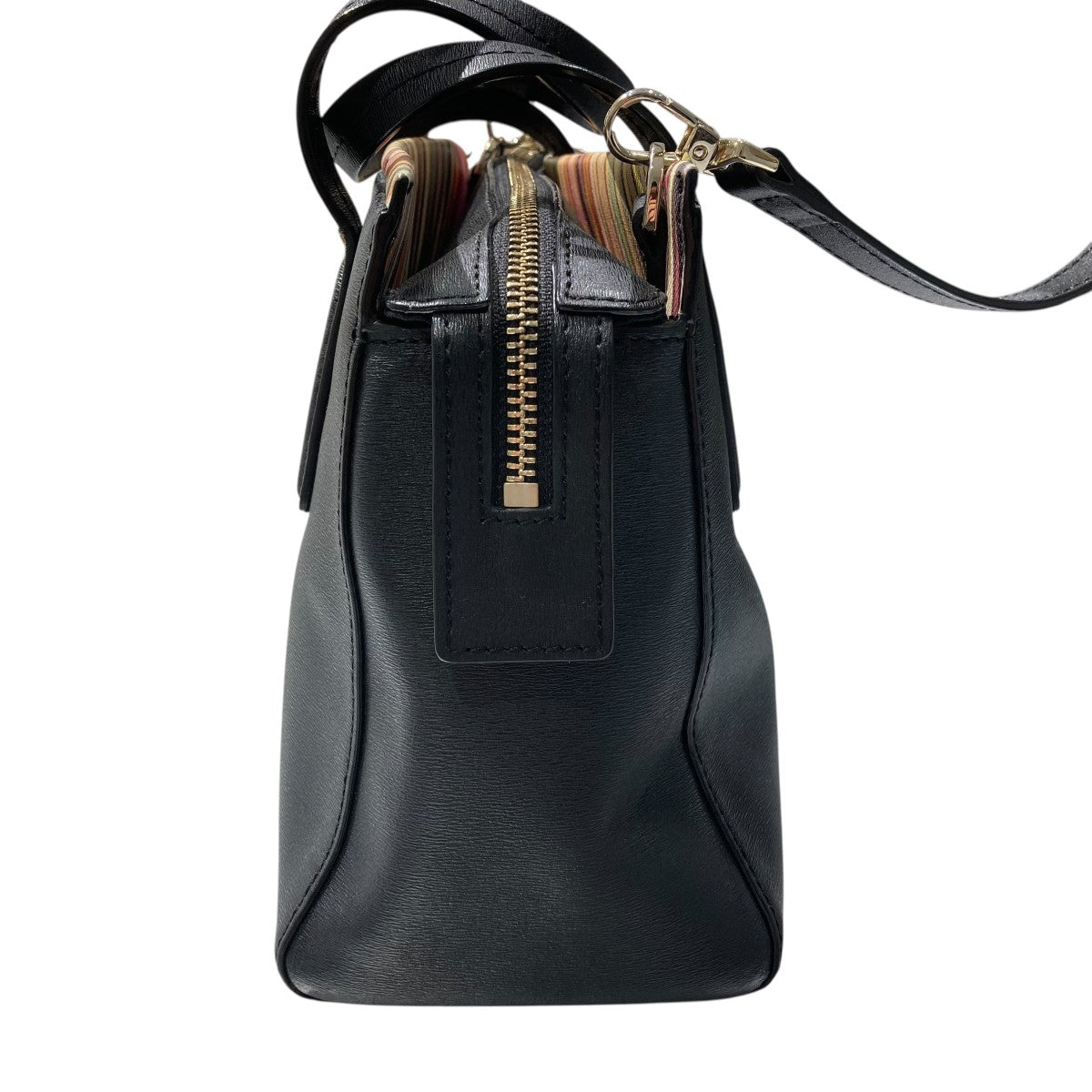 Paul Smith cross over stripe trim hand bagハンドバッグ 古着・中古-3枚目のアイテム画像