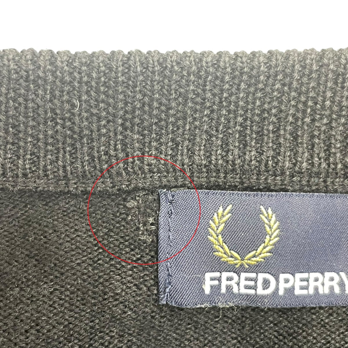 FRED PERRY アーガイルカーディガンK1328 古着・中古-5枚目のアイテム画像