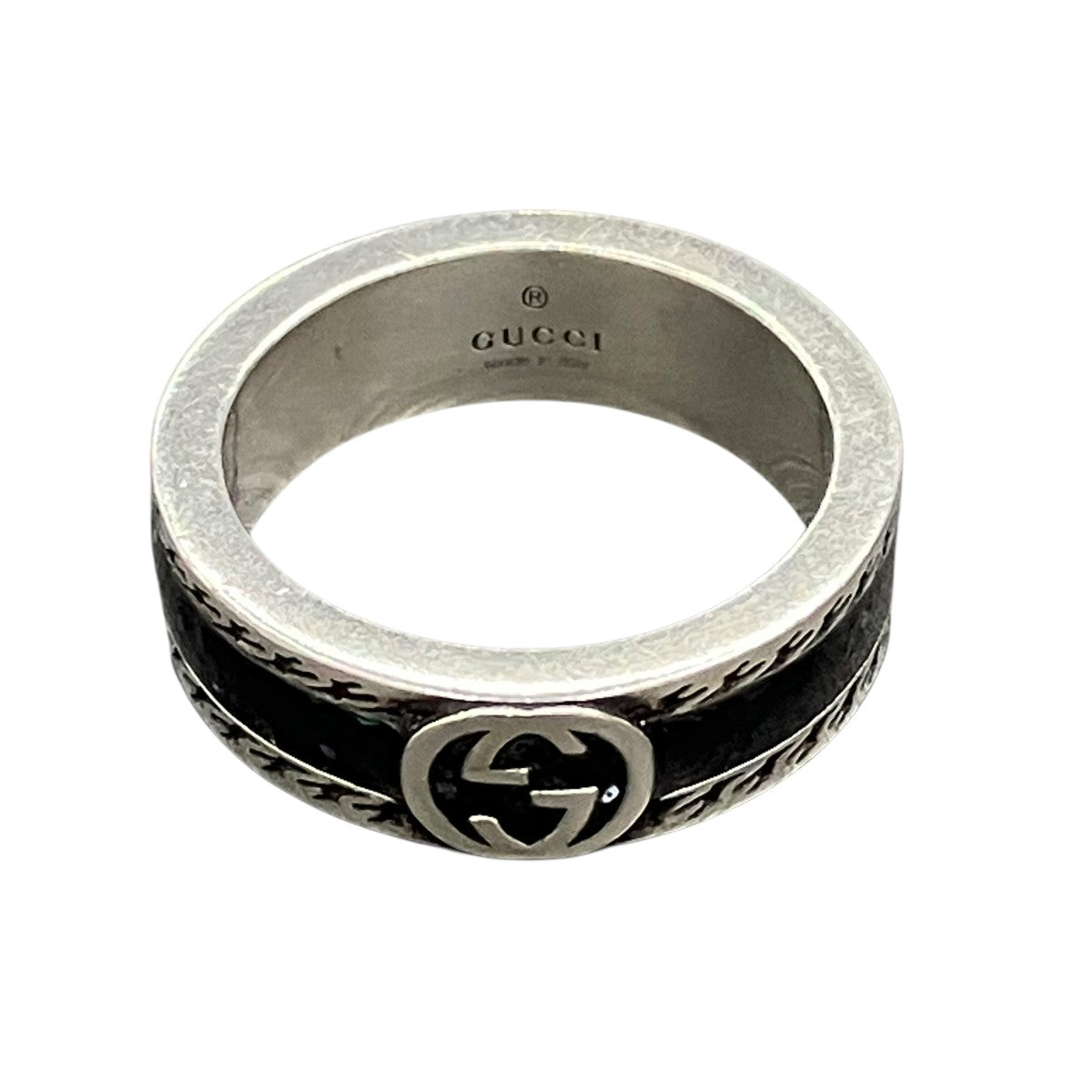 GUCCI ブラックエナメルリング 古着・中古-1枚目のアイテム画像