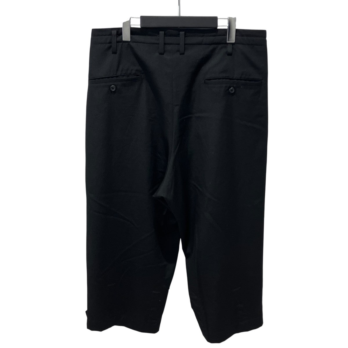YOHJI YAMAMOTO WOOL GABARDINE TAB DETAIL WIDE PANTSワイドパンツHP-P28-100 古着・中古-2枚目のアイテム画像