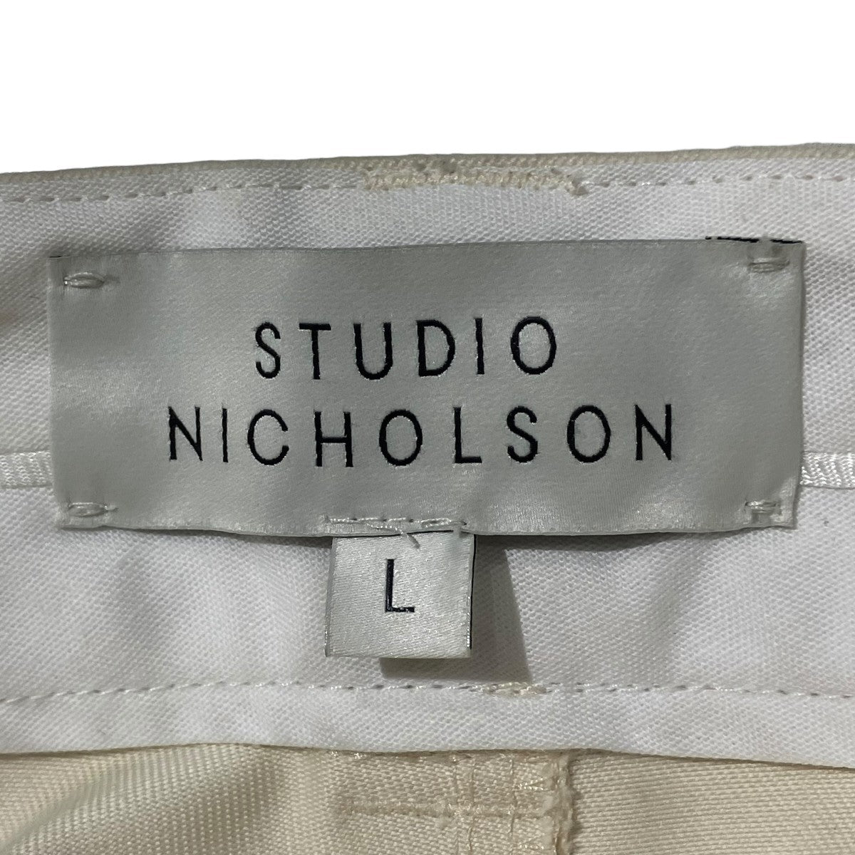 STUDIO NICHOLSON ピーチスキンコットンツイルタックパンツ51-10-722022 古着・中古-8枚目のアイテム画像
