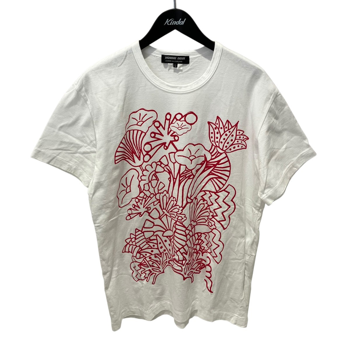 COMME des GARCONS HOMME DEUX 23SSThomas weil プリント加工カットソー半袖TシャツDK-T021 古着・中古-1枚目のアイテム画像