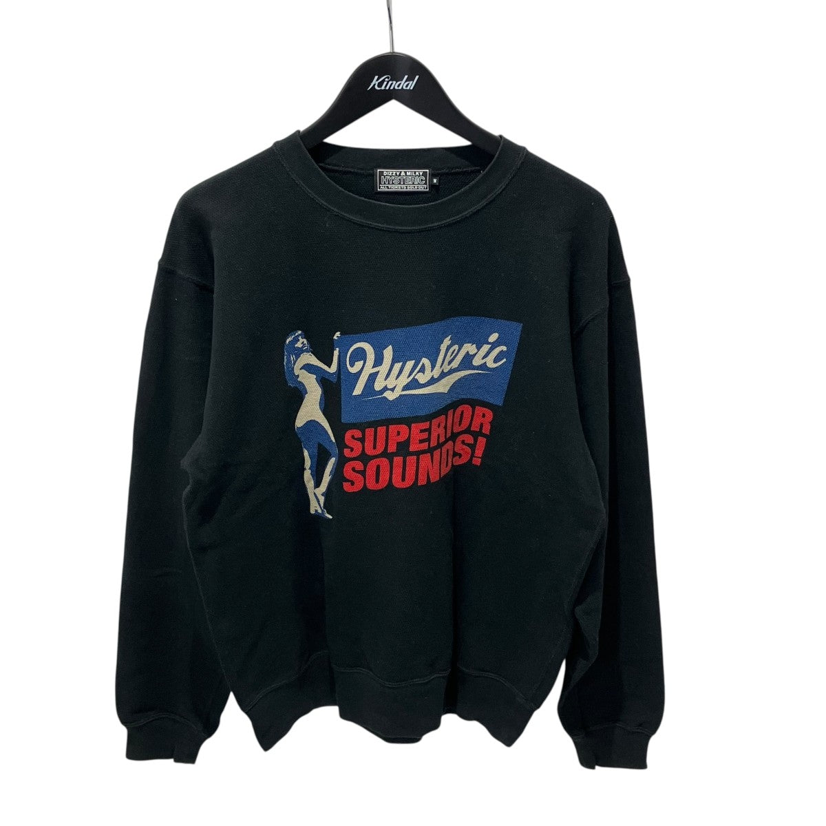 Hysteric Glamour SUPERIOR SOUNDS スウェット長袖Tシャツ02241CS03 古着・中古-1枚目のアイテム画像