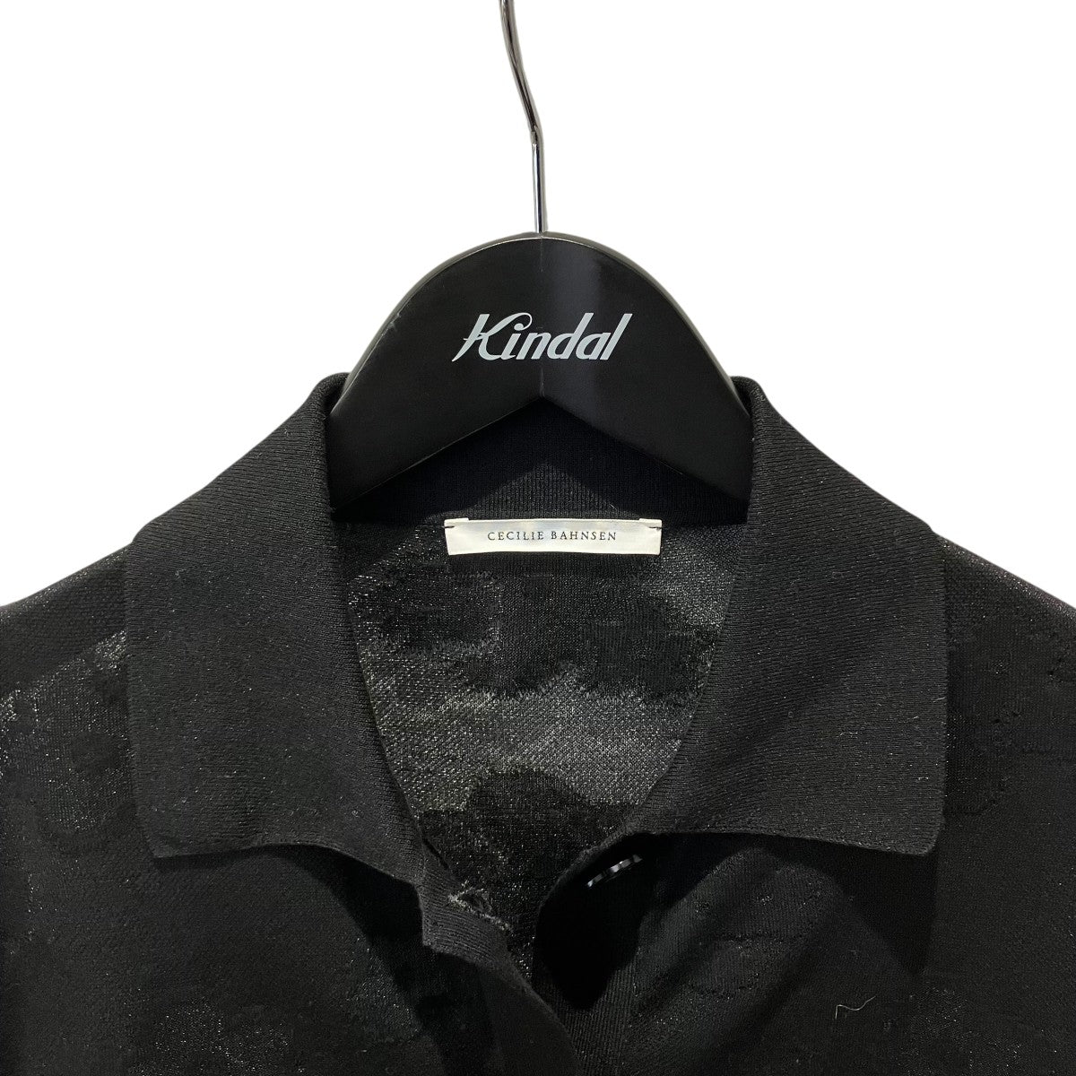 Cecilie Bahnsen 25SSPETRA CARDIGAN JAQUARD KNITニットカーディガンBLK-15090-A 古着・中古-3枚目のアイテム画像