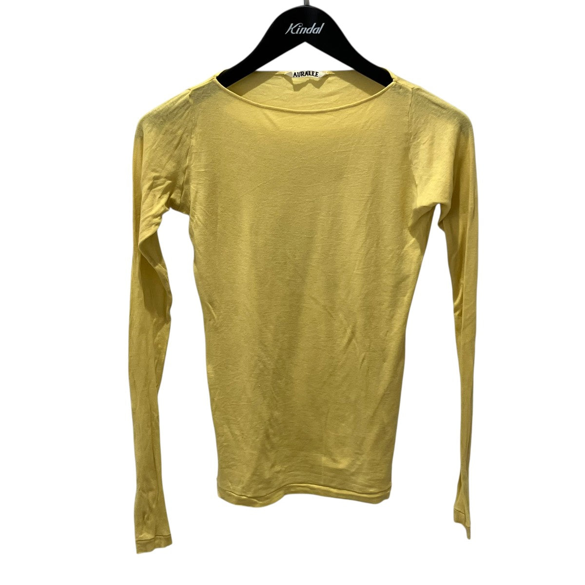 AURALEE 26SSSUPER HIGH GAUGE SHEER RIB BOAT NECK L S TEE長袖TシャツA00T05HF 古着・中古-1枚目のアイテム画像