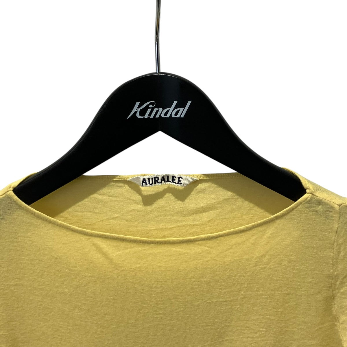 AURALEE 26SSSUPER HIGH GAUGE SHEER RIB BOAT NECK L S TEE長袖TシャツA00T05HF 古着・中古-3枚目のアイテム画像