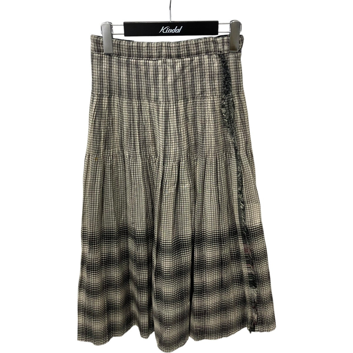 Haat ISSEY MIYAKE シルク混 リバーシブルチェックスカートスカートHA93FG500 古着・中古-1枚目のアイテム画像