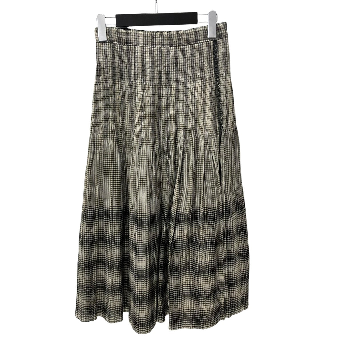 Haat ISSEY MIYAKE シルク混 リバーシブルチェックスカートスカートHA93FG500 古着・中古-2枚目のアイテム画像