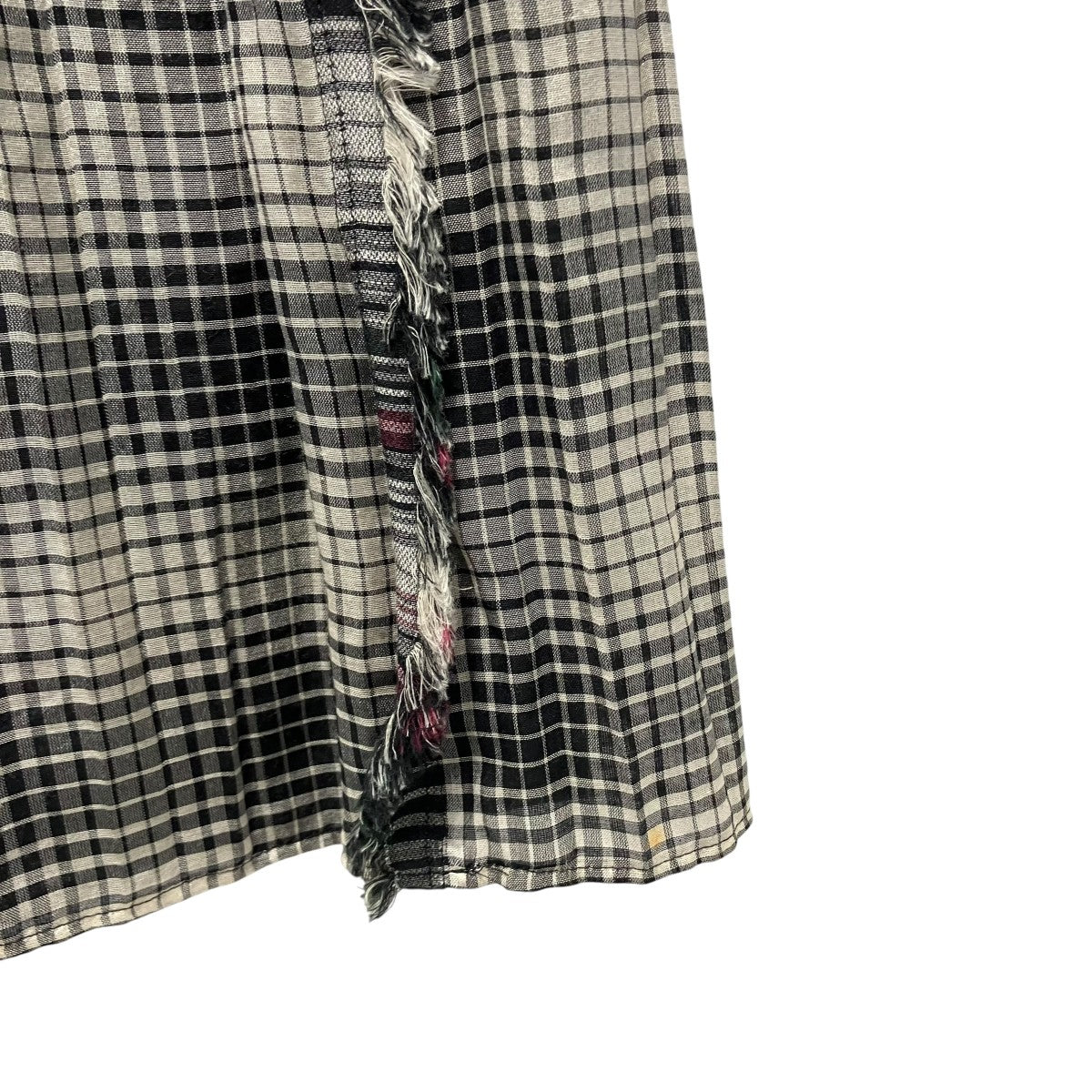 Haat ISSEY MIYAKE シルク混 リバーシブルチェックスカートスカートHA93FG500 古着・中古-4枚目のアイテム画像