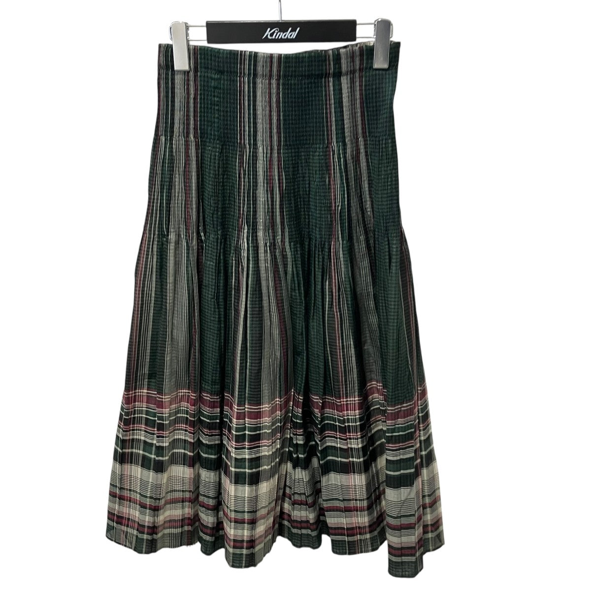 Haat ISSEY MIYAKE シルク混 リバーシブルチェックスカートスカートHA93FG500 古着・中古-5枚目のアイテム画像