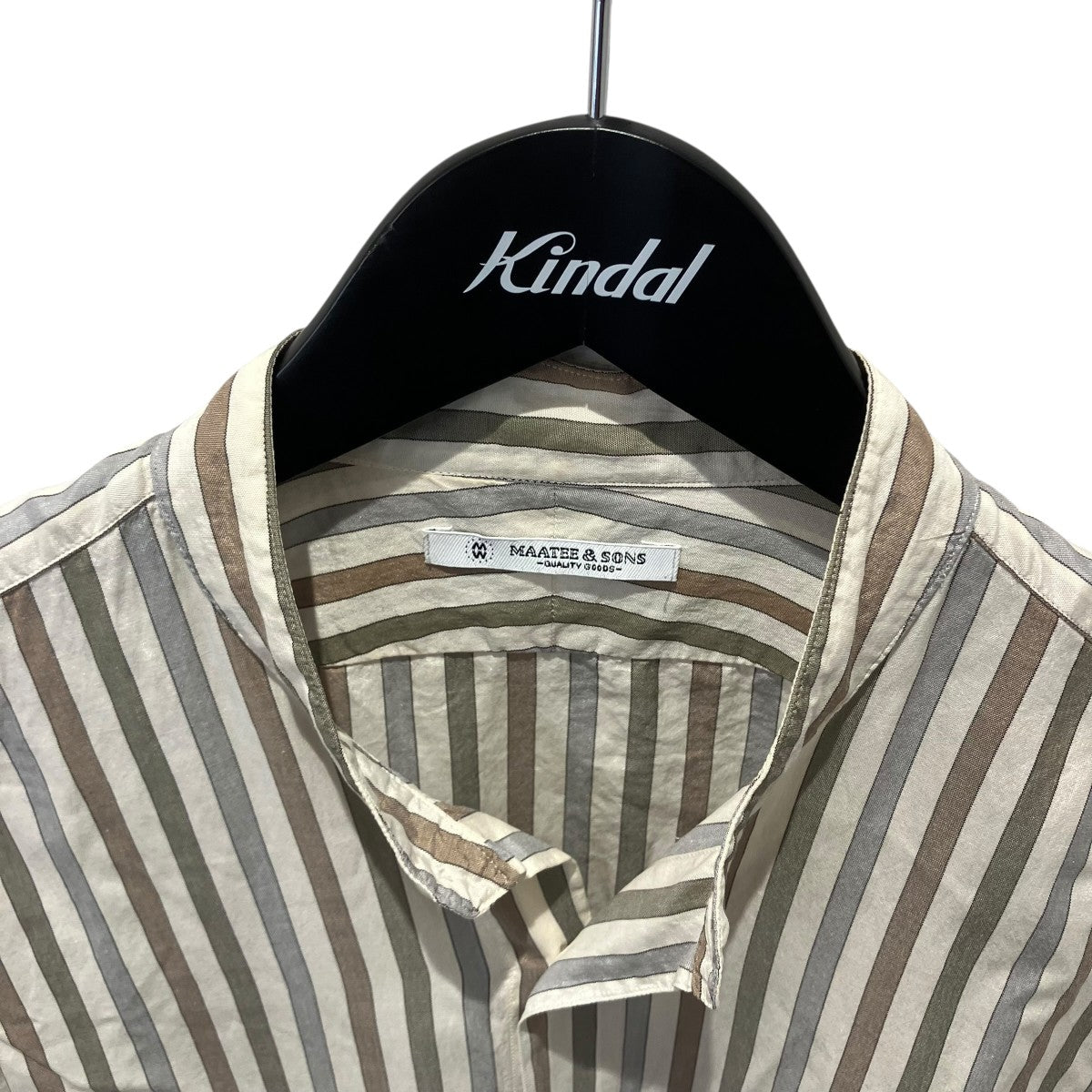 MAATEE＆SONS 24SSSILK BAND COLLAR SHIRTバンドカラーシャツMT4103-0604A 古着・中古-3枚目のアイテム画像