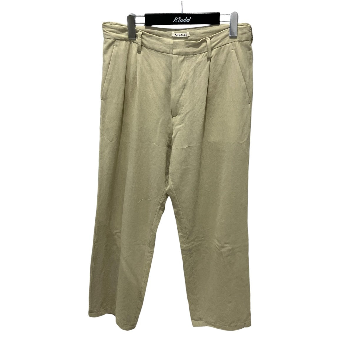 AURALEE 25SSLIGHT COTTON WOOL VIYELLA SLACKSスラックスA25SP02KV 古着・中古-1枚目のアイテム画像