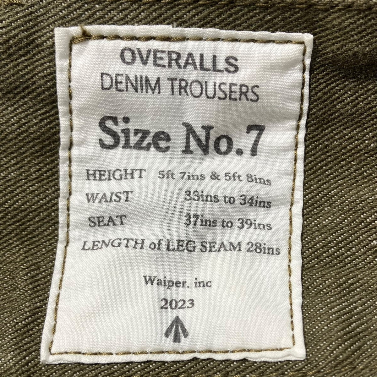 WAIPER イギリス軍50sグリーンデニムミリタリーパンツwp1017 古着・中古-5枚目のアイテム画像