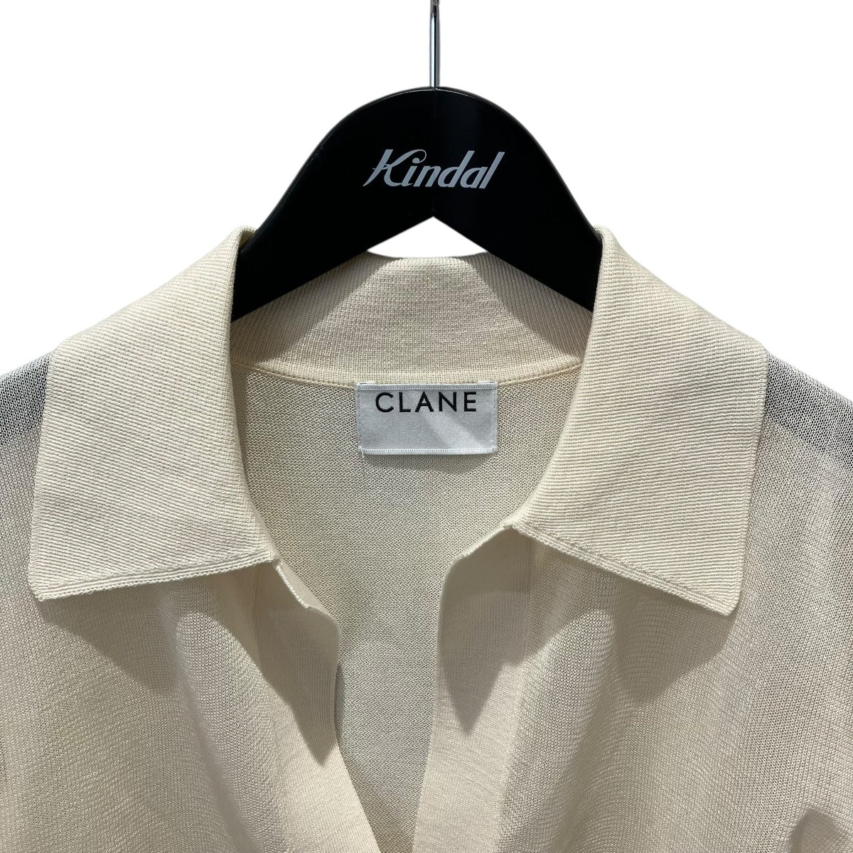 CLANE(クラネ) 26SSSKIPPER KNIT BODYSUITSスキッパーニットシャツ