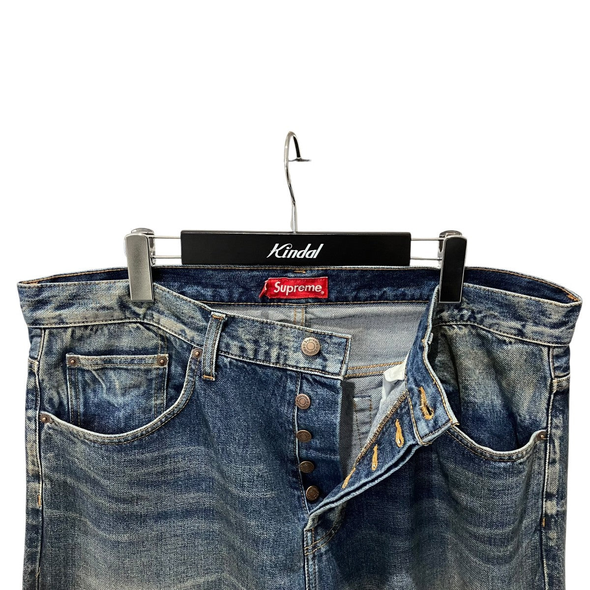Supreme 25SSDISTRESSED LOOSE FIT SELVEDGE JEANデニムパンツ 古着・中古-3枚目のアイテム画像