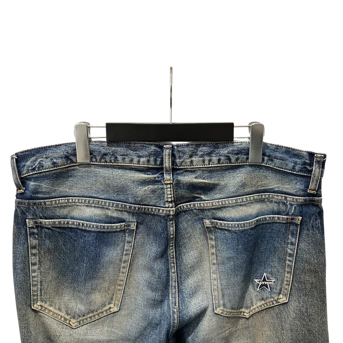 Supreme 25SSDISTRESSED LOOSE FIT SELVEDGE JEANデニムパンツ 古着・中古-4枚目のアイテム画像