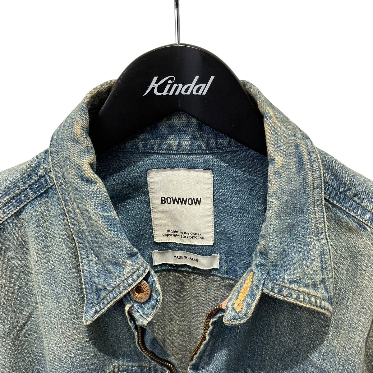 BOWWOW 25SSDENIM ZIP WORK SHIRT JACKETデニムジャケット 古着・中古-3枚目のアイテム画像