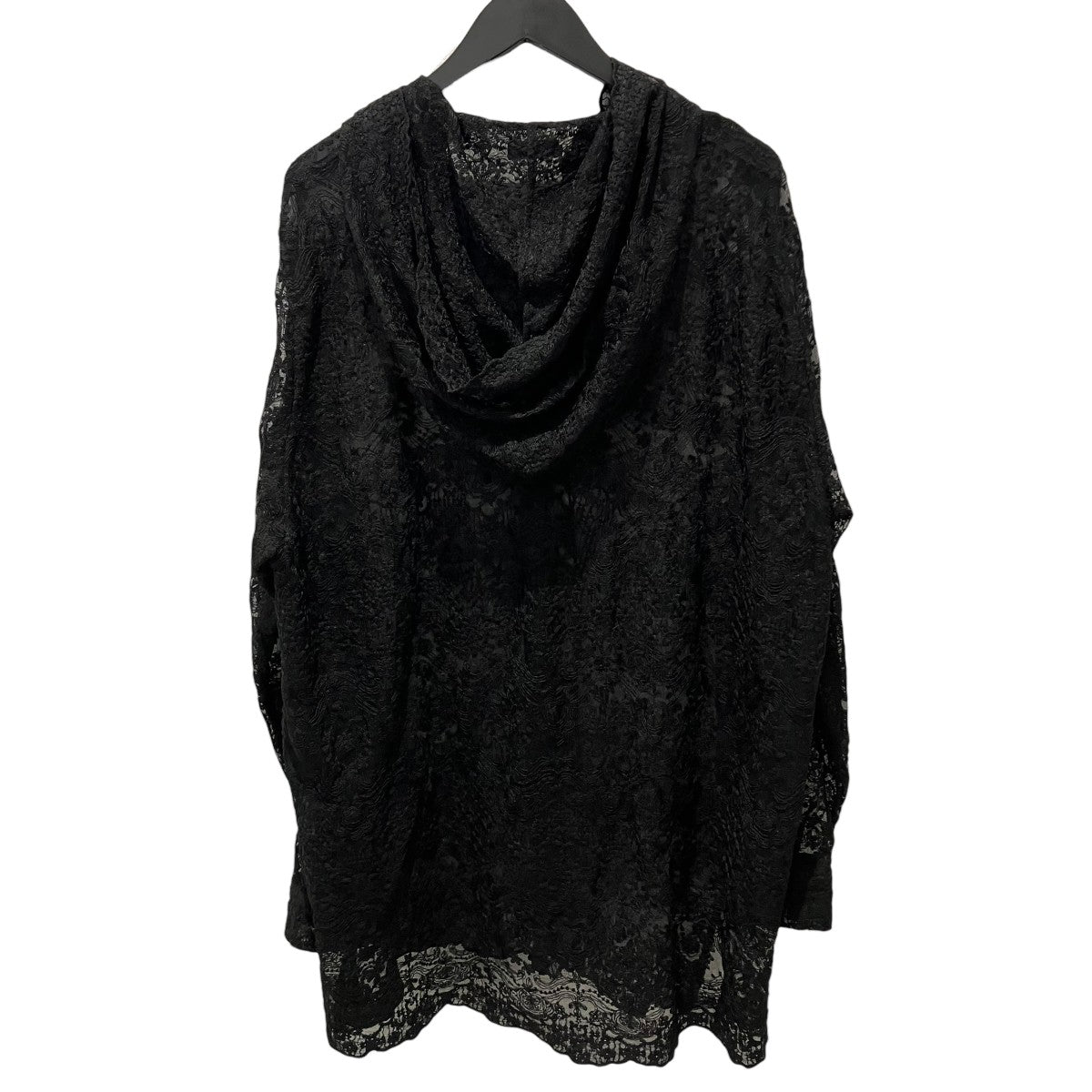 LAD MUSICIAN 26SSTULLE EMBROIDERY LACE HOODED BIG SHIRTレースシャツ2126-102 古着・中古-2枚目のアイテム画像