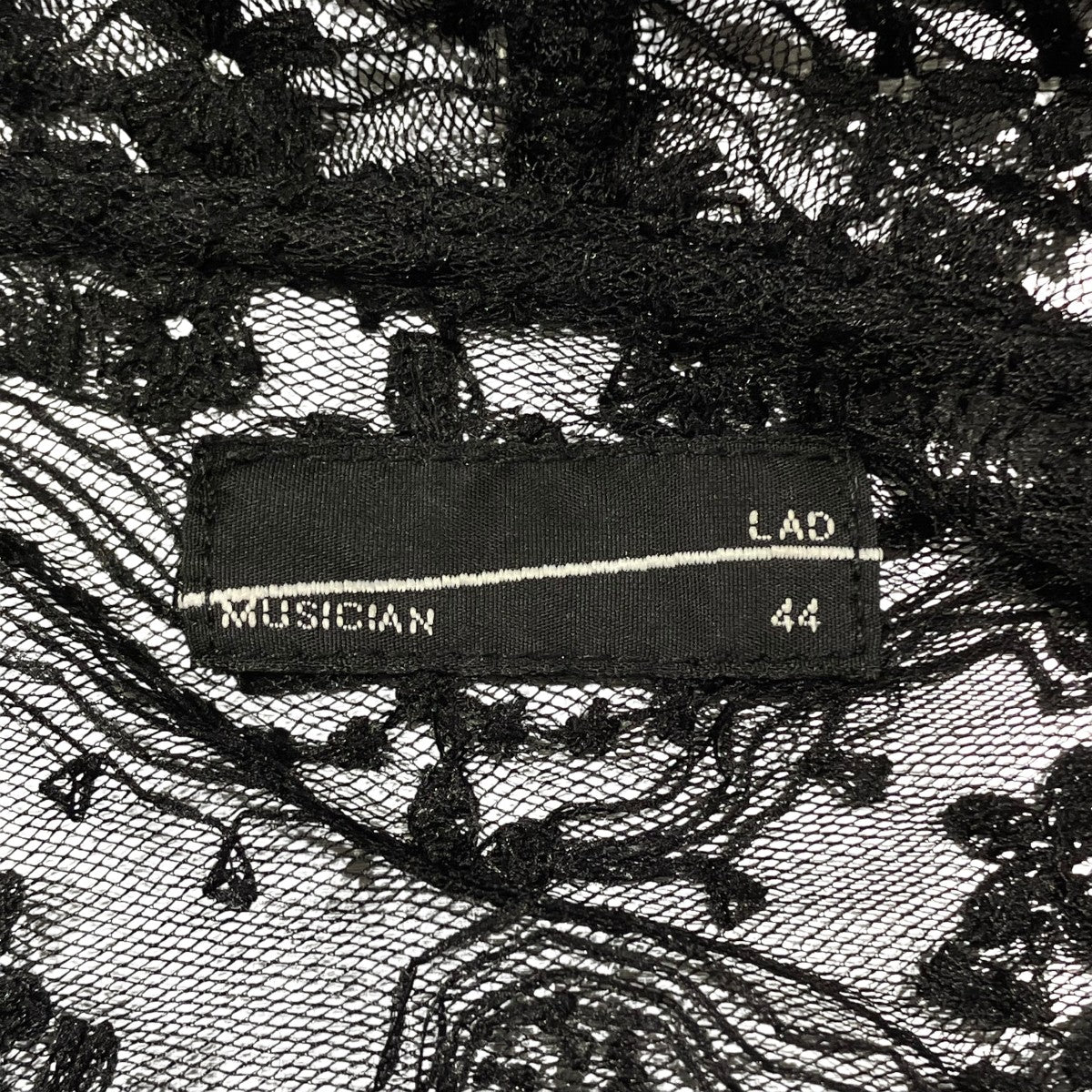 LAD MUSICIAN 26SSTULLE EMBROIDERY LACE HOODED BIG SHIRTレースシャツ2126-102 古着・中古-9枚目のアイテム画像