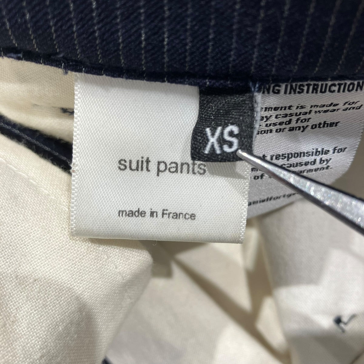 CAMIEL FORTGENS SUIT PANTSストライプスラックス 古着・中古-6枚目のアイテム画像