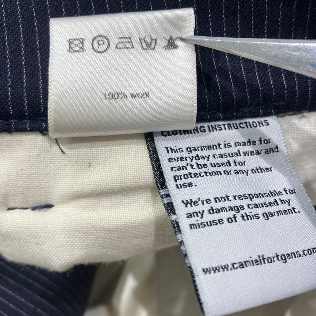 CAMIEL FORTGENS SUIT PANTSストライプスラックス 古着・中古-7枚目のアイテム画像