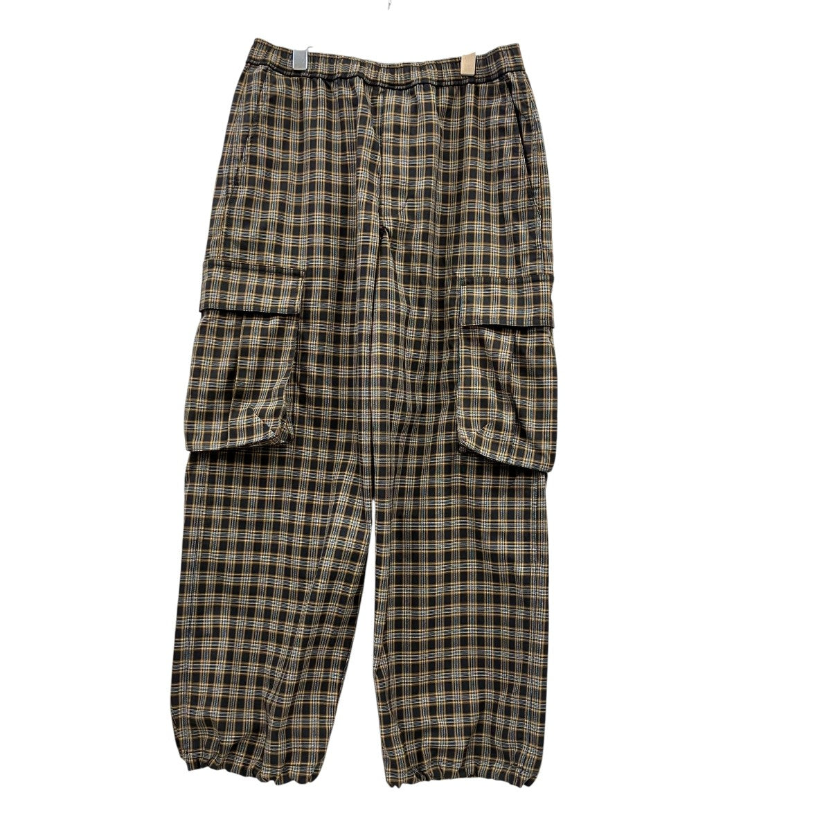 BEAMS ワイドストレート チェック カーゴ パンツカーゴパンツ11-24-3563-457 古着・中古-1枚目のアイテム画像