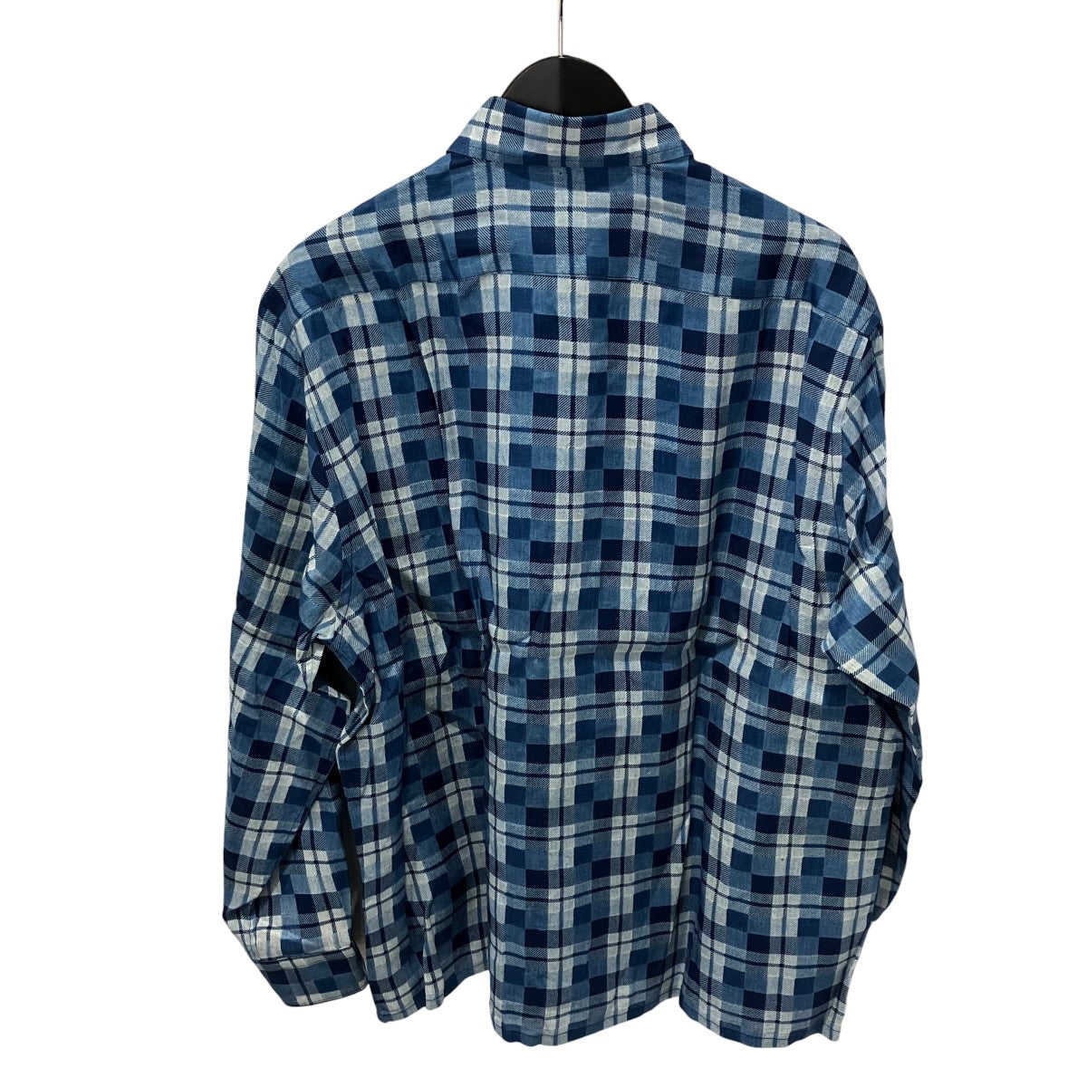 LINEN CHECK SHIRTS L S - Discharge printing -チェック長袖シャツ800-5150058