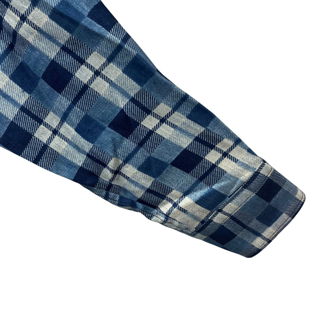 LINEN CHECK SHIRTS L S - Discharge printing -チェック長袖シャツ800-5150058