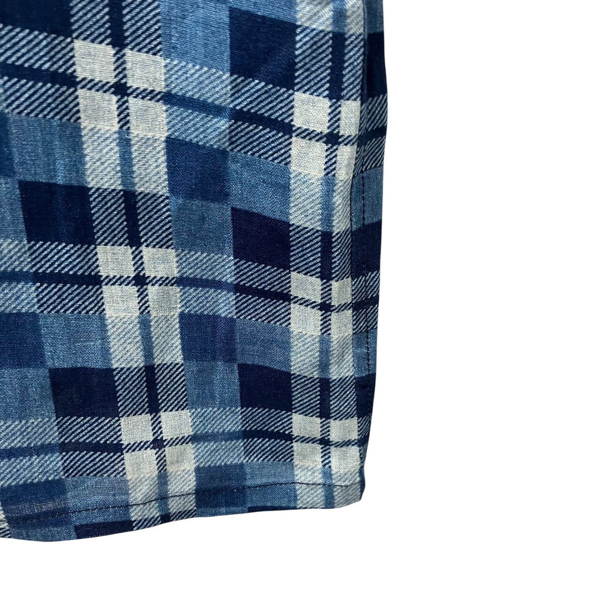 LINEN CHECK SHIRTS L S - Discharge printing -チェック長袖シャツ800-5150058