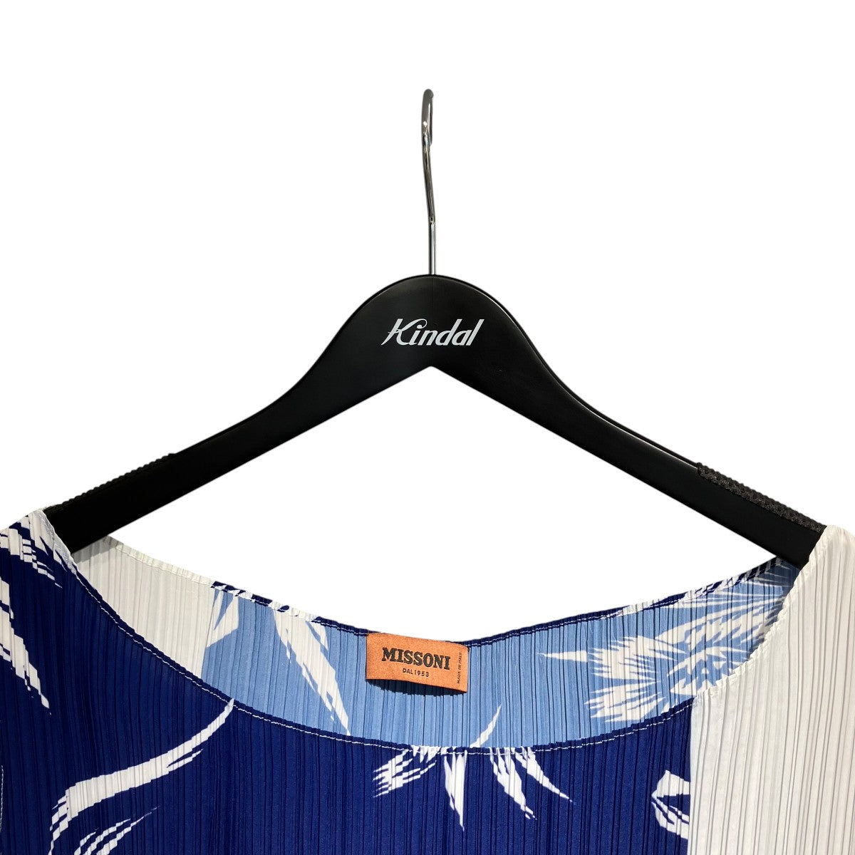 MISSONI(ミッソーニ) 花柄ノースリーブワンピース ネイビー×ホワイト