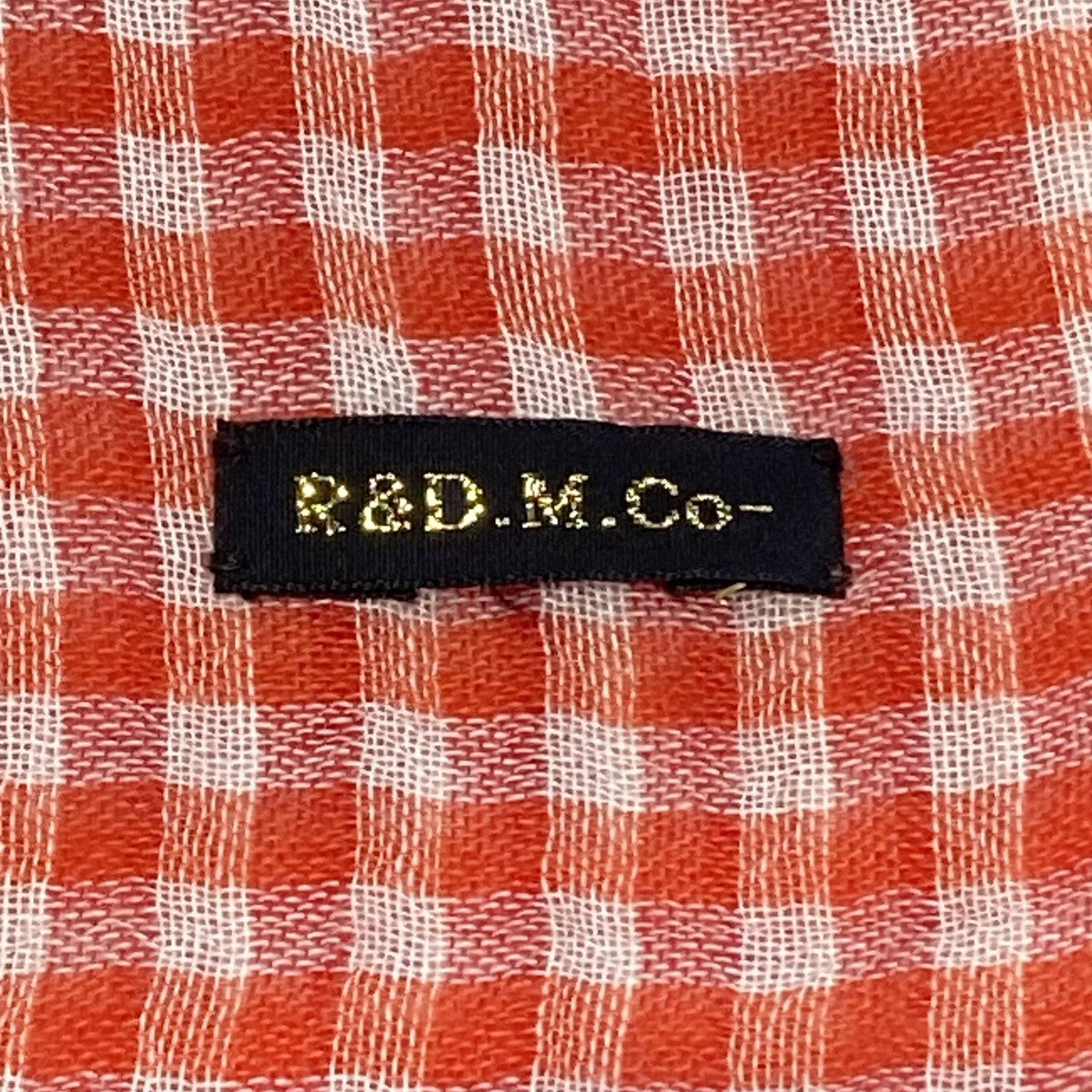 R＆D．M．Co-OLDMAN’S TAILOR ギンガムチェックストール 古着・中古-5枚目のアイテム画像