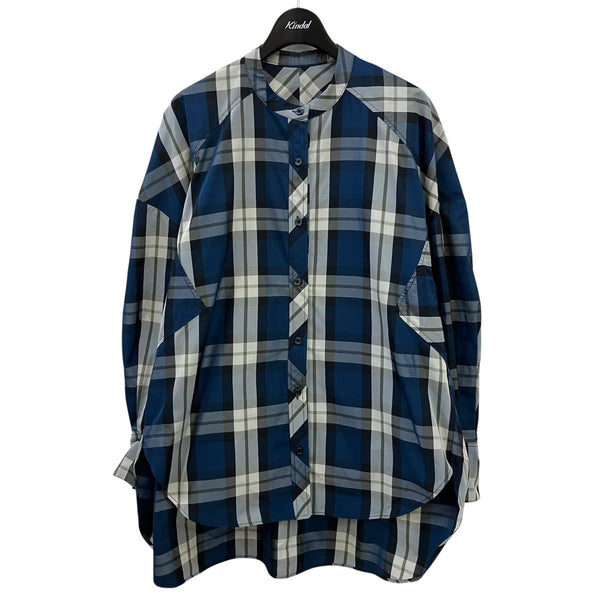 machatt(マチャット) チェックバンドカラーシャツMCT20a502 MCT20a502