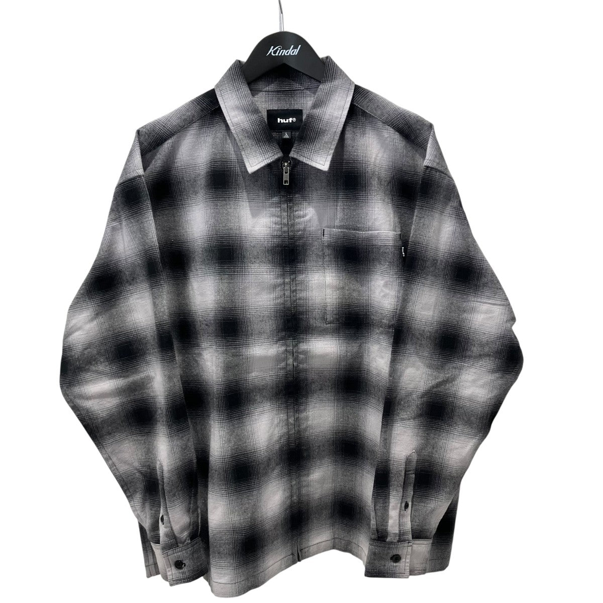 HUF OMBRE ZIP LS SHIRTジップジャケットシャツ 古着・中古-1枚目のアイテム画像