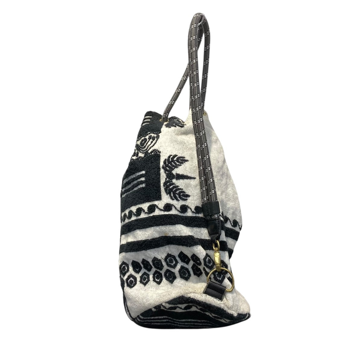 mame kurogouchi ORIGINAL PATTERN PILE FABRIIC BACKPACKバッグ 古着・中古-2枚目のアイテム画像