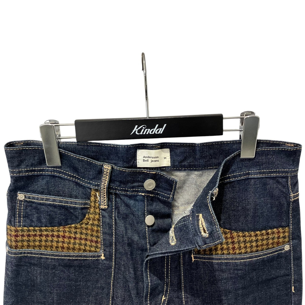 ANDERSSON BELL WOOL PATCH RIGID JEANS INDIGOデニムパンツ 古着・中古-3枚目のアイテム画像