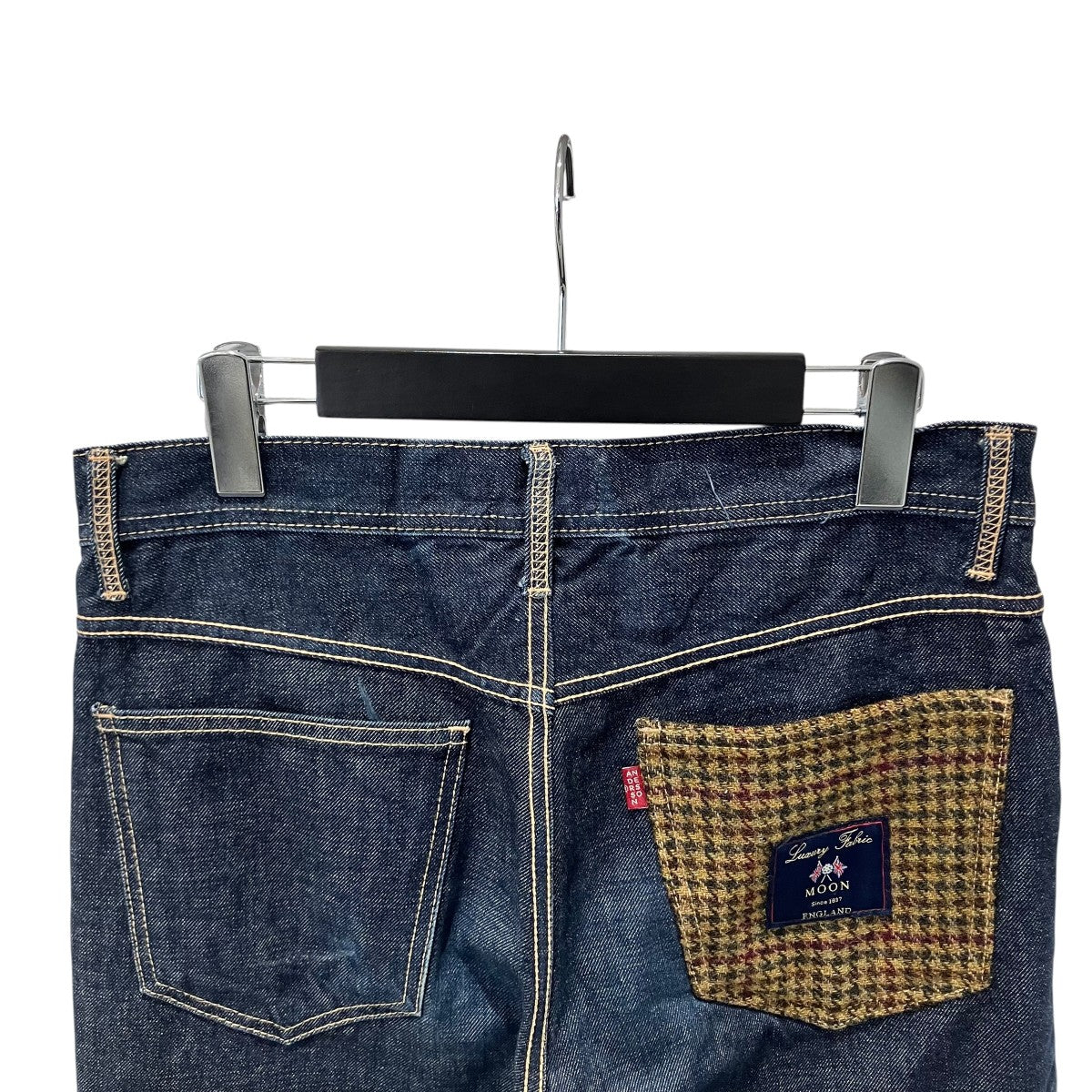 ANDERSSON BELL WOOL PATCH RIGID JEANS INDIGOデニムパンツ 古着・中古-4枚目のアイテム画像